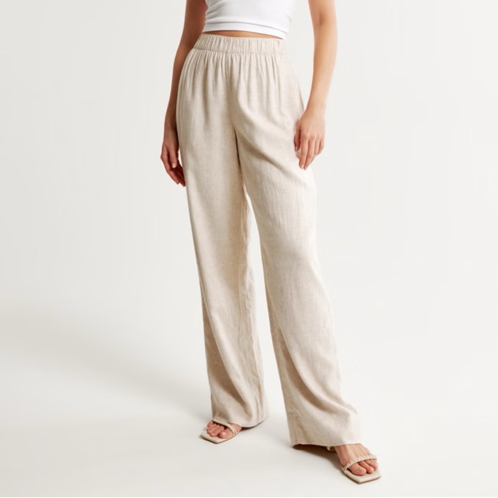 Abercrombie Linen-Blend Pull-On Pant